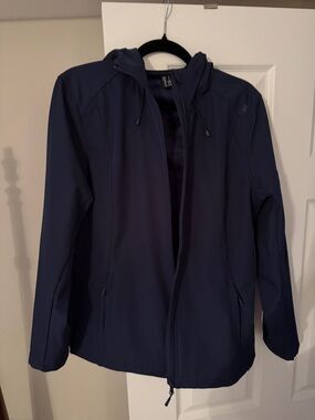 Women's Navy Utility Hooded Jacket